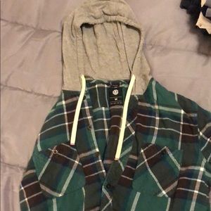 Element hooded flannel shirt